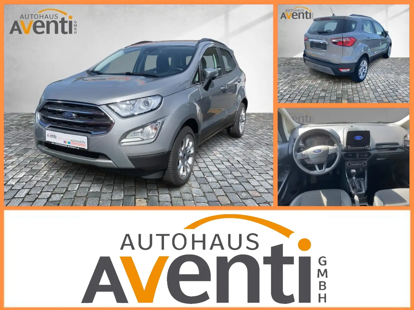 Ford EcoSport Titanium *SpurW*LED*Kamera*Navi*Apple* Argent - 1