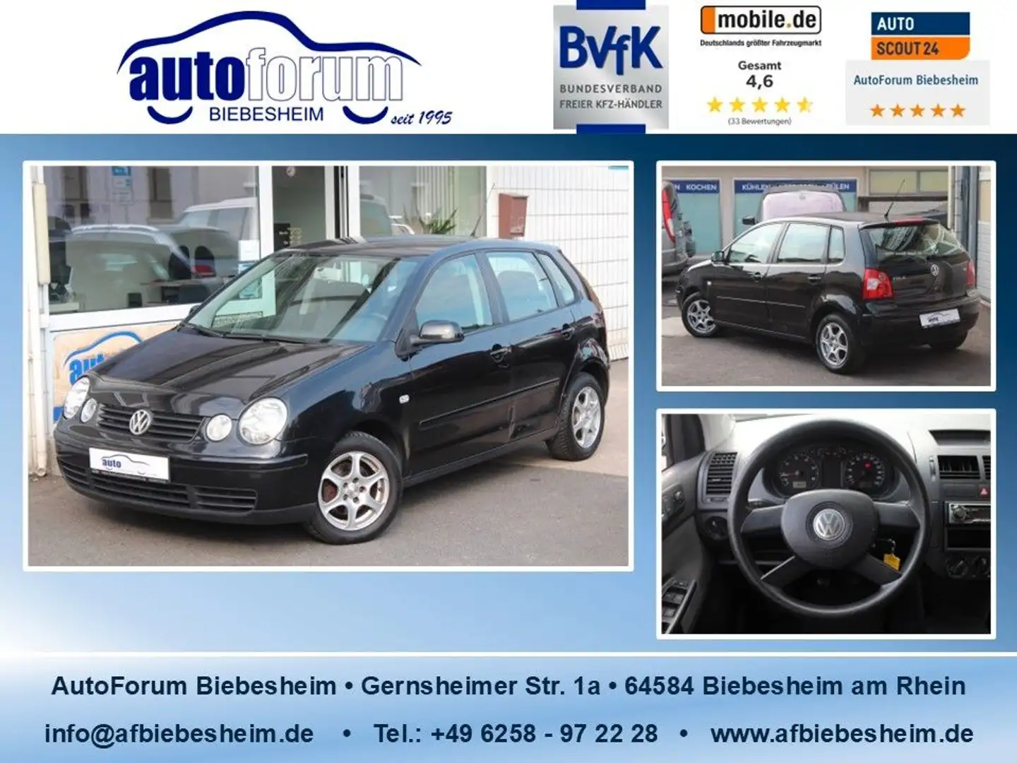 Volkswagen Polo IV Comfortline Klima Schwarz - 1