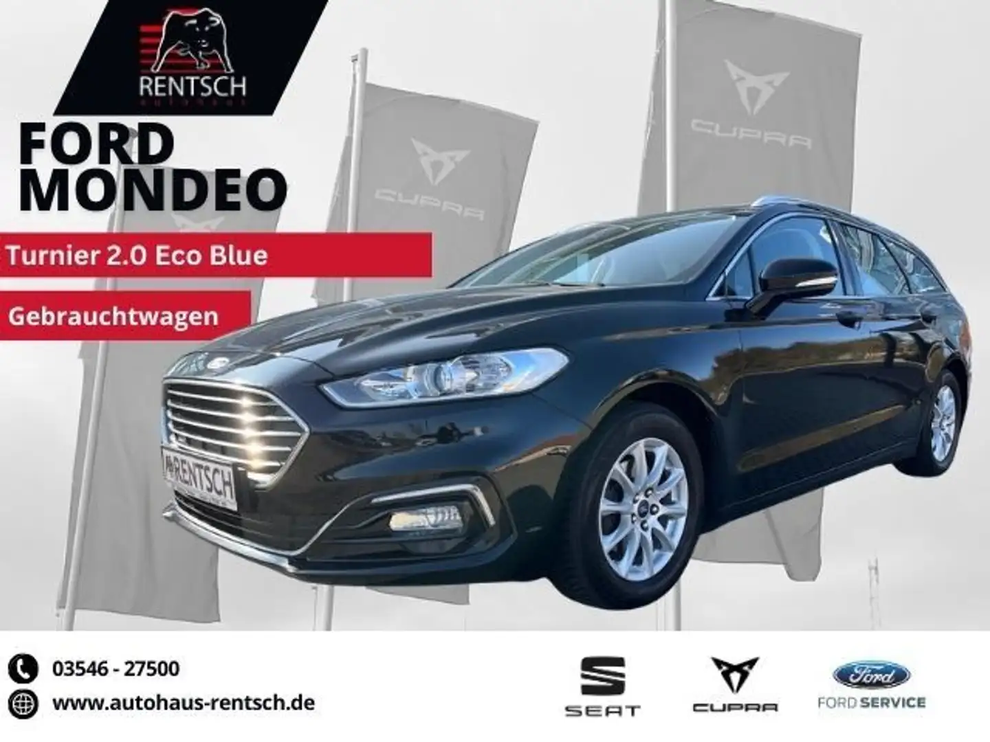 Ford Mondeo *Turnier2.0E-Blue*BE*KAM*NAVI*SITZHZG*TEMP Negro - 1