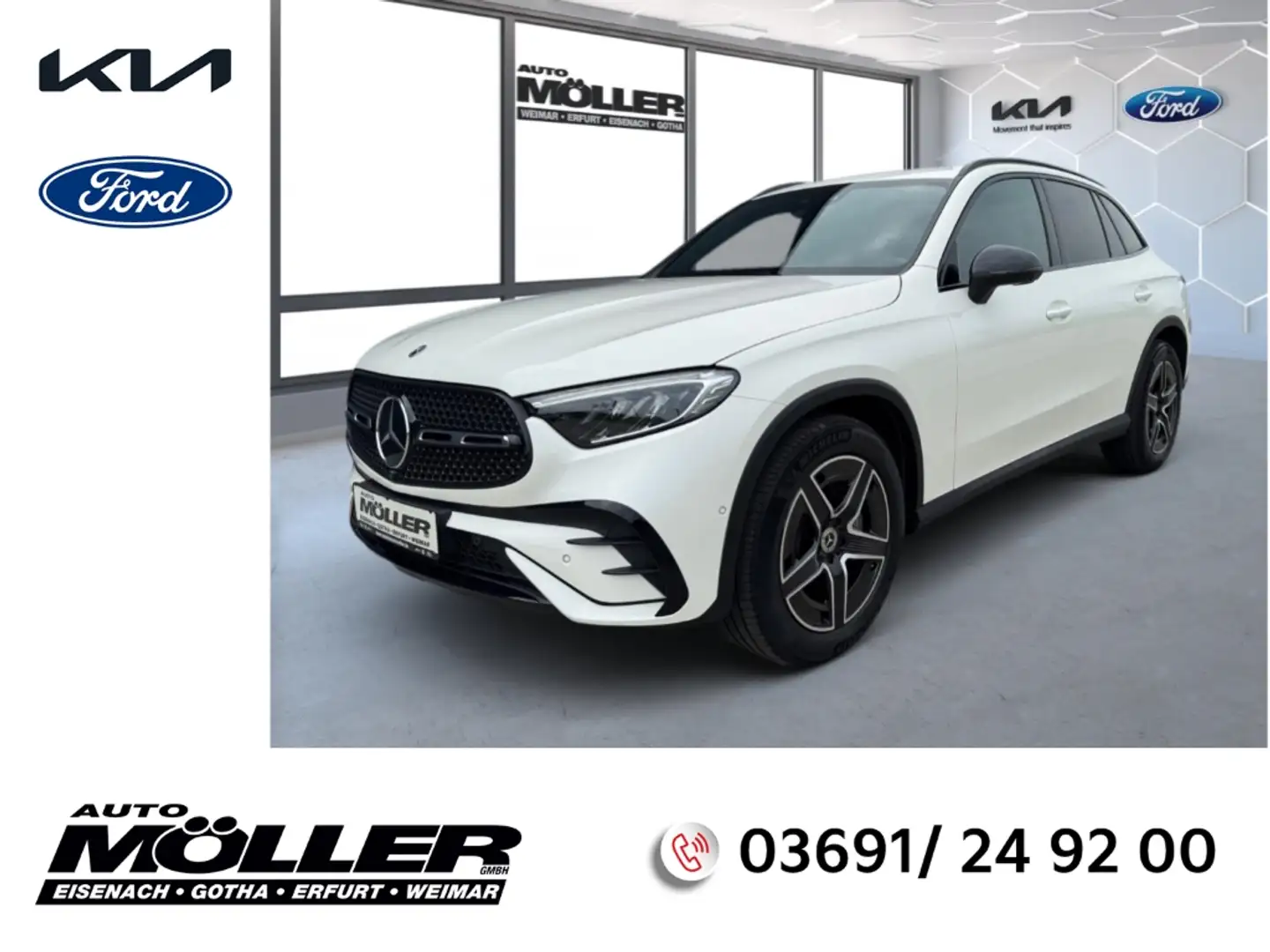 Mercedes-Benz GLC 220 2.0 AMG-Line Allrad 360 Kamera Navi LED AHK Weiß - 1