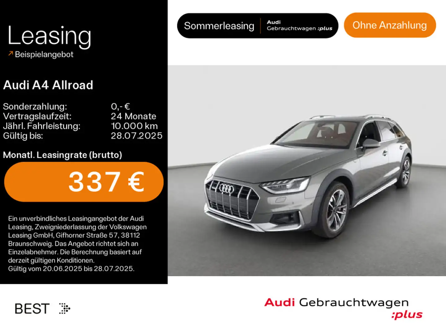 Audi A4 allroad A4 allroad 45 TFSI quattro*NAVI-PLUS*HUD*LEDER*A Grau - 1