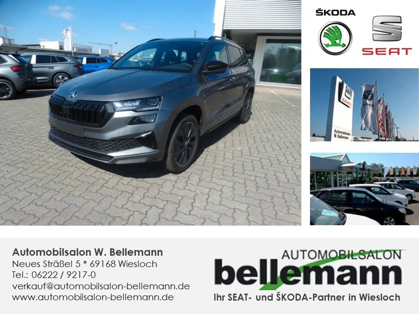 Skoda Karoq Sportline 110kW 7-Gang-DSG *Tageszulassung Grau - 1