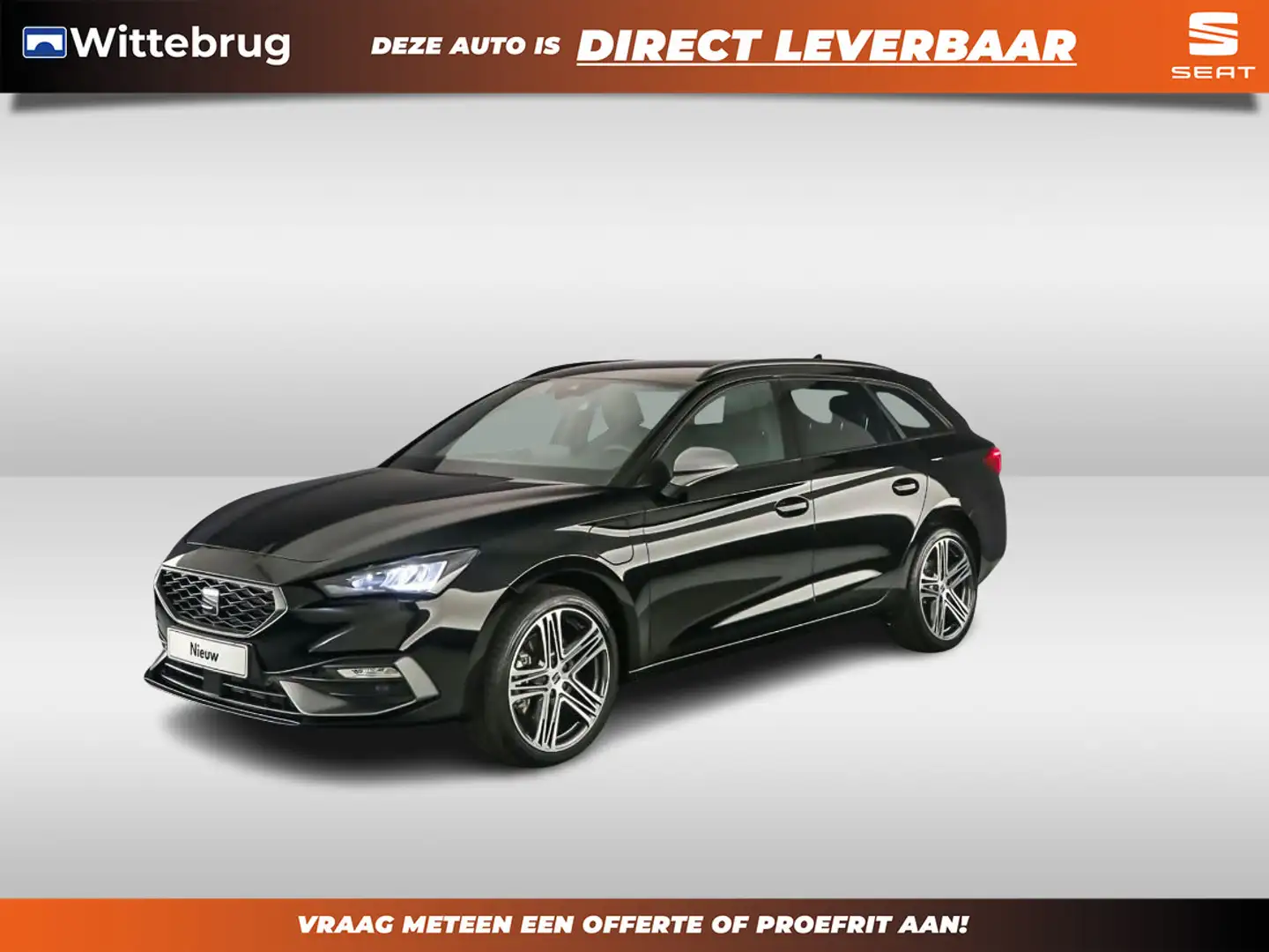 SEAT Leon e-Hybrid Sportstourer 1.5 TSI FR Business / €3.000 euro fis Negru - 1