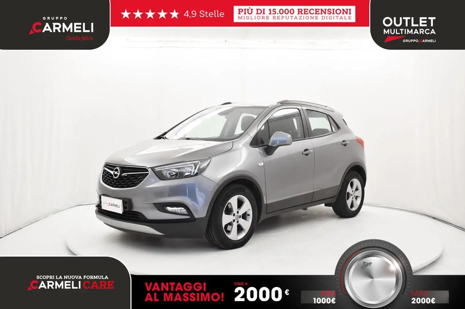 Opel Mokka X 1.4 t. Advance Gpl-tech 4x2 140cv my18 Grigio - 1