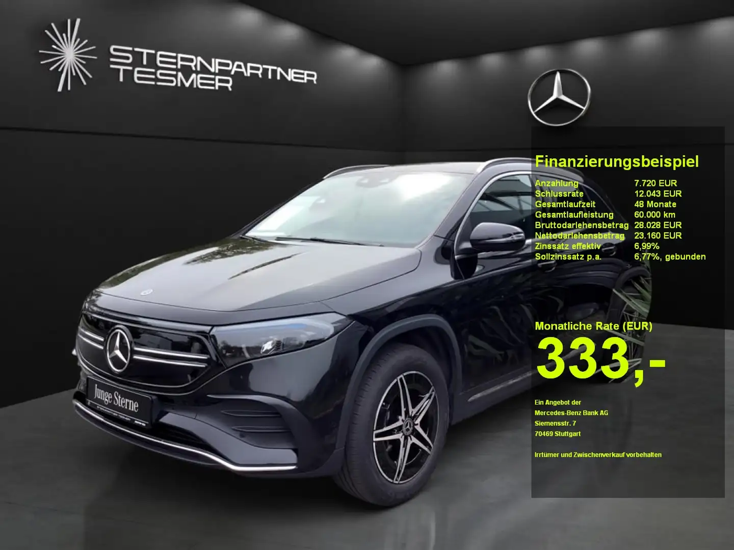 Mercedes-Benz EQA 250 +AMG+MBUX+KAMERA+Ambiente+SHZ+AUT+LED Noir - 1