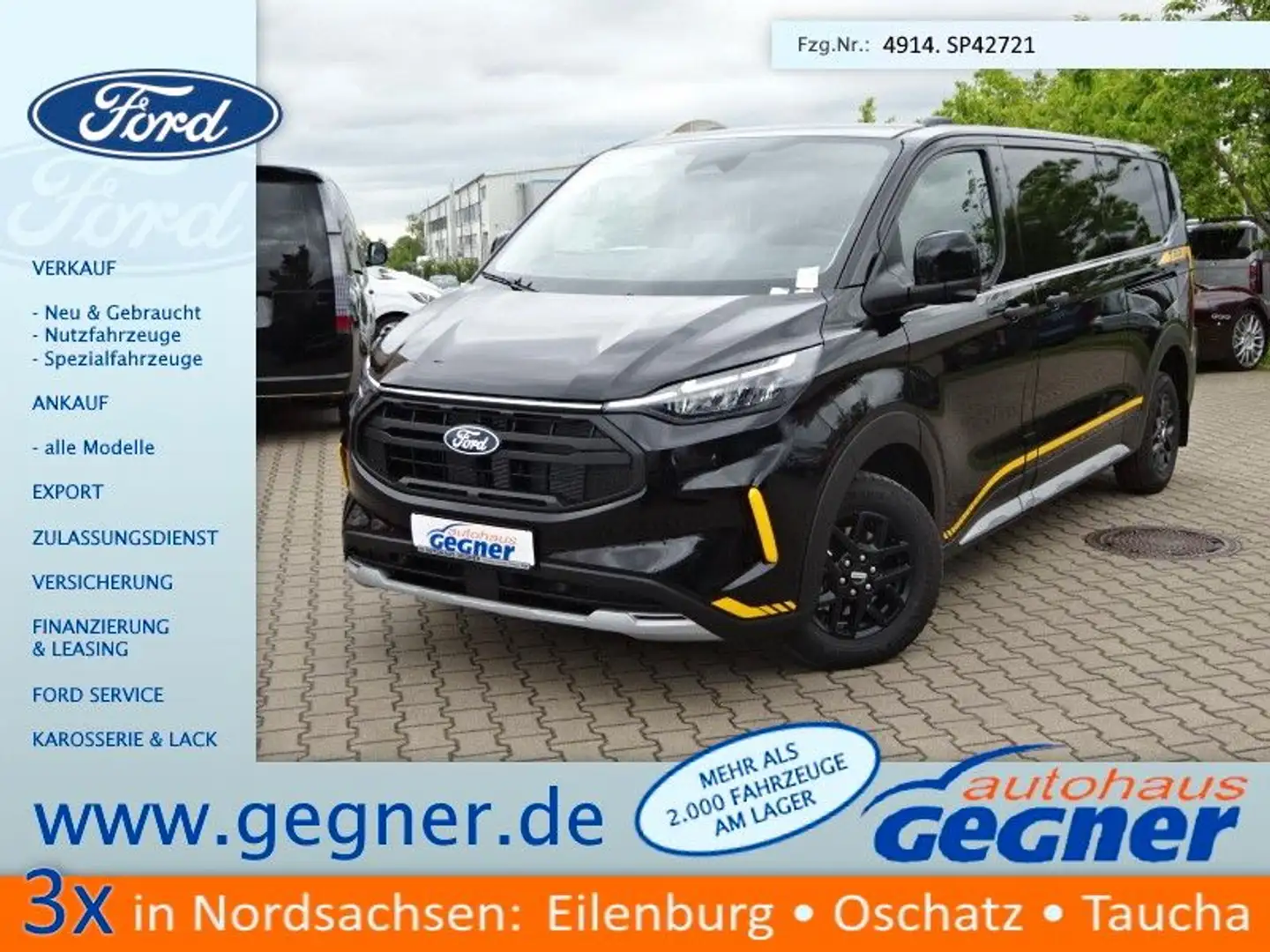 Ford Transit Custom 320L2 Trail 4x4 AT AHK Stndhz Kam Negro - 1