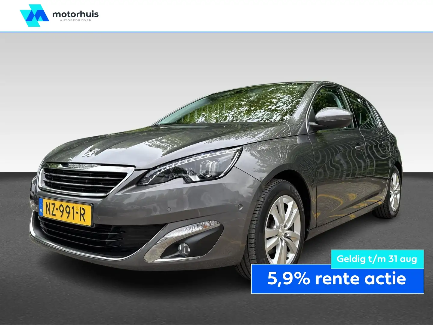 Peugeot 308 1.2 PureTech 130pk Automaat Allure Grijs - 1