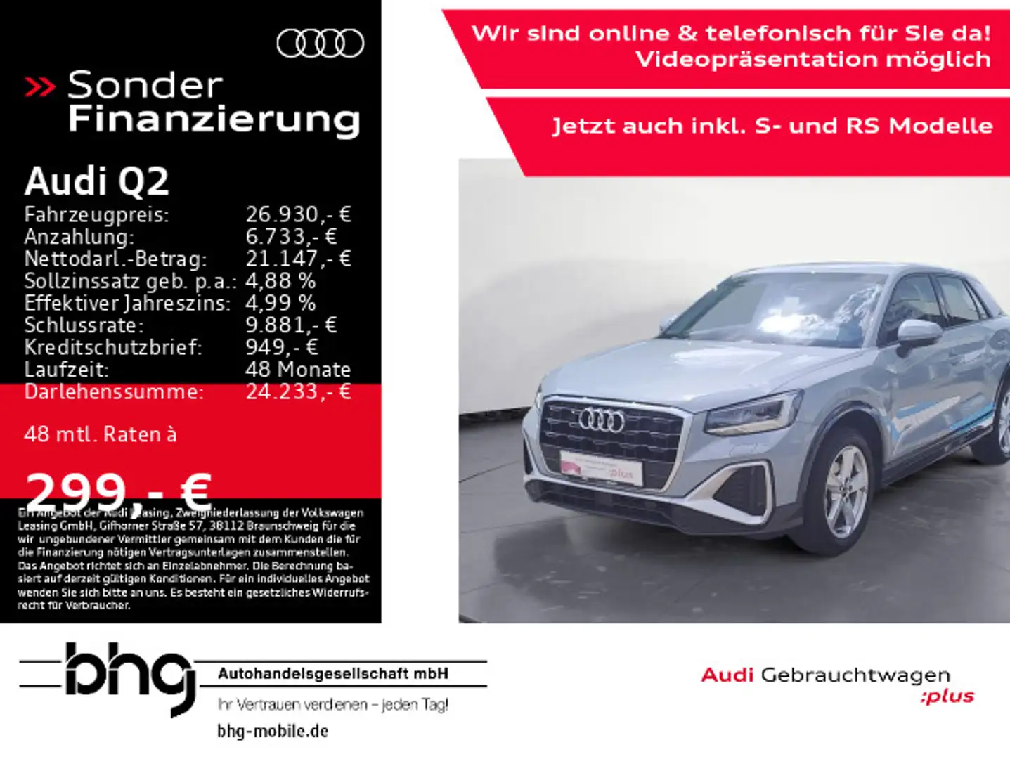 Audi Q2 35 TFSI S line Grau - 1
