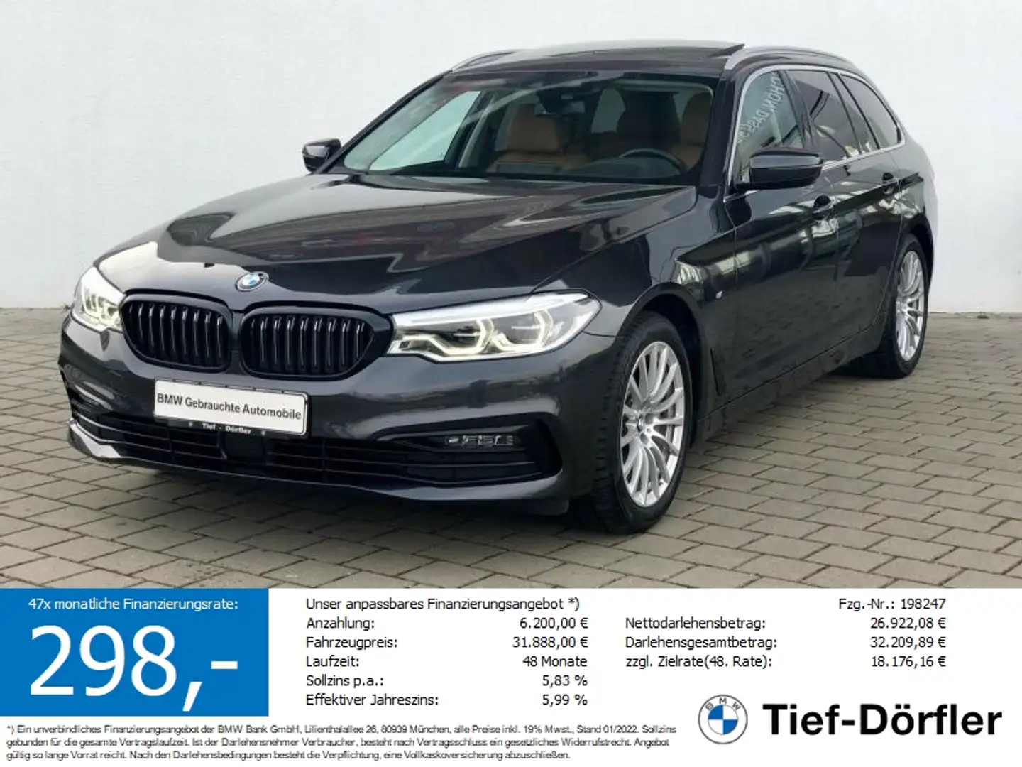 BMW 530 i Tour Luxury SHZ/LHZ/PANO/HUD/K-SITZ/CAM/DAB Grau - 1