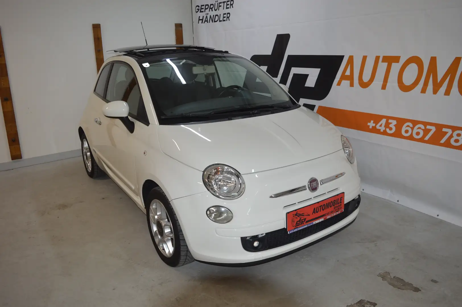 Fiat 500 1,2 **2.Besitz**Panorama**Leder** Weiß - 1