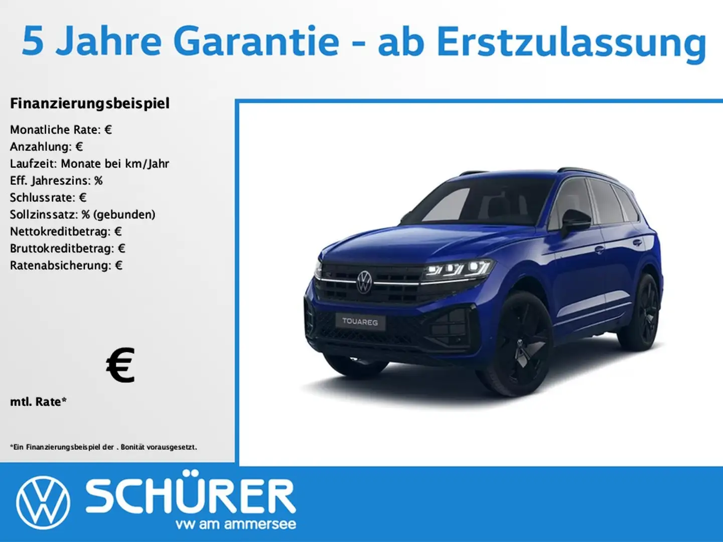 Volkswagen Touareg 3.0TDI R-Line Blackstyle Pano StdHz Luft Keyles... Blau - 1