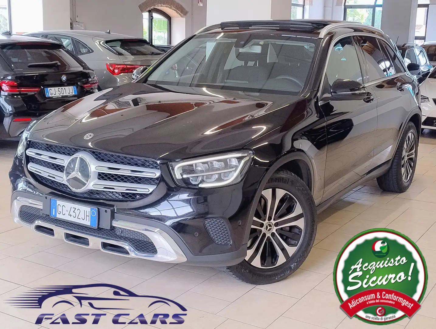 Mercedes-Benz GLC 220 d Sport 4matic auto TETTO CARPLAY LED DYNAMIC Nero - 1