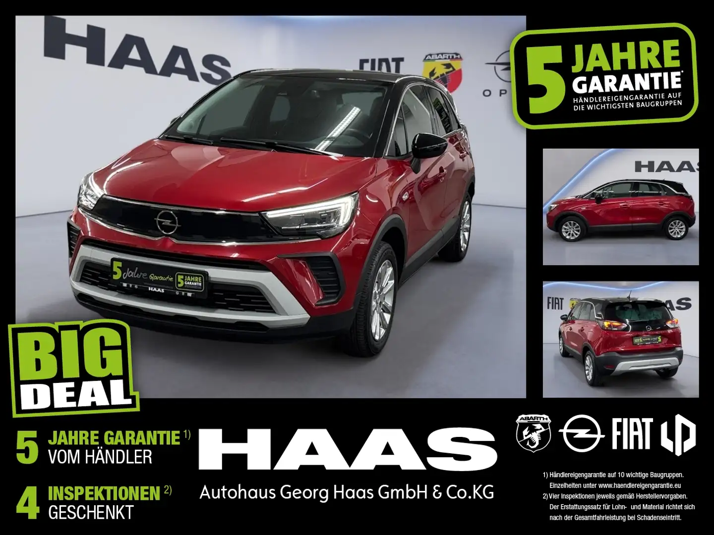 Opel Crossland 1.2 Turbo Elegance Navigation, LED uvm Rot - 1