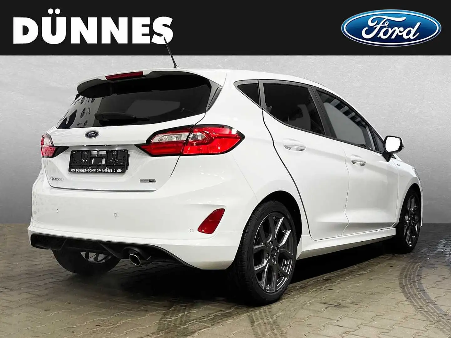 Ford Fiesta 1.0 EcoBoost Hybrid S&S ST-LINE Weiß - 2