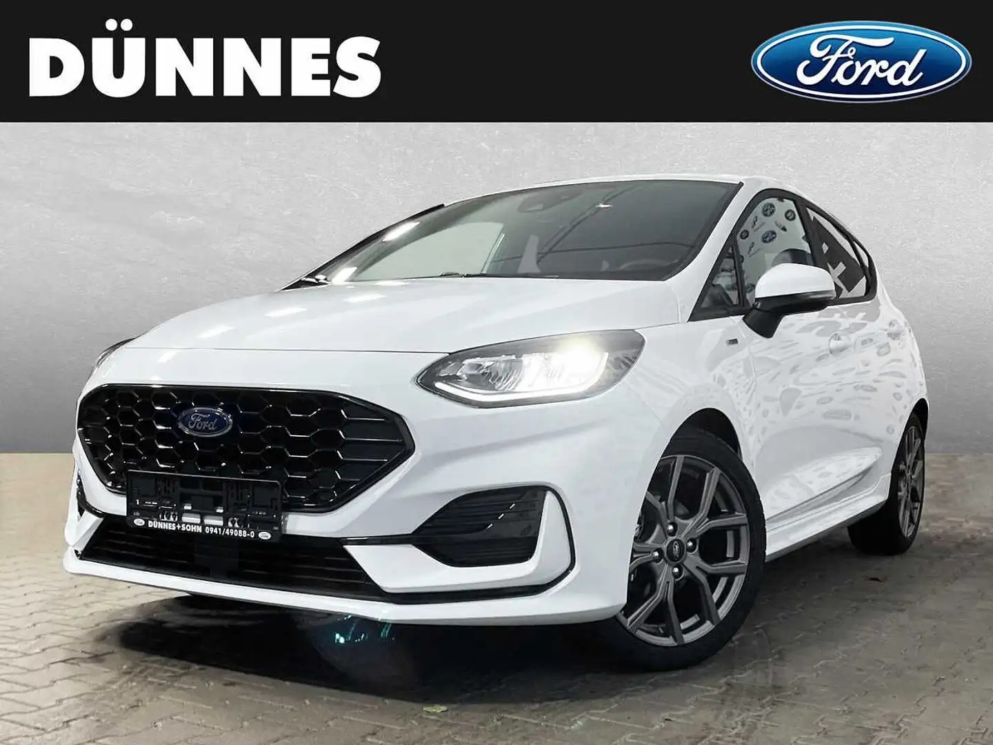 Ford Fiesta 1.0 EcoBoost Hybrid S&S ST-LINE Weiß - 1