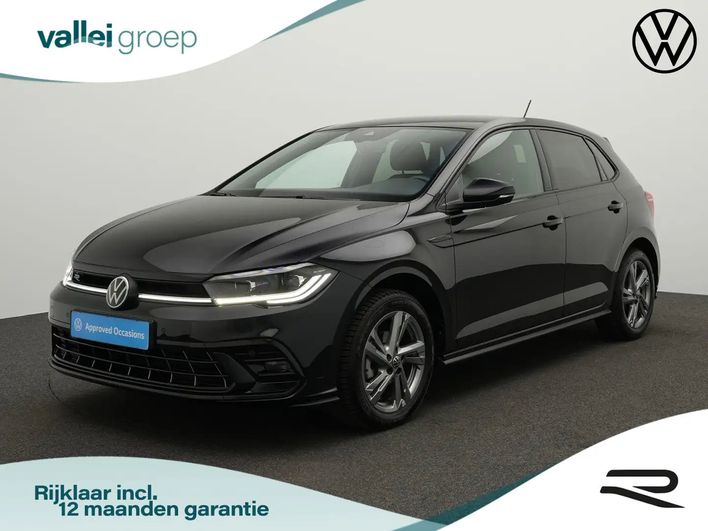 Volkswagen Polo 1.0 TSI 95 pk R-Line Business | IQ Light | Navigat Zwart - 1