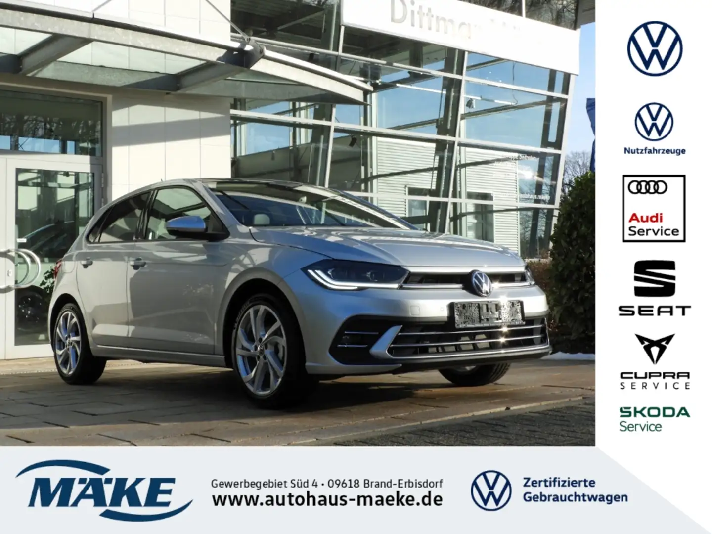Volkswagen Polo Style 1.0 TSI DSG AHZV ACC NAV RFK IQ.L Stříbrná - 1