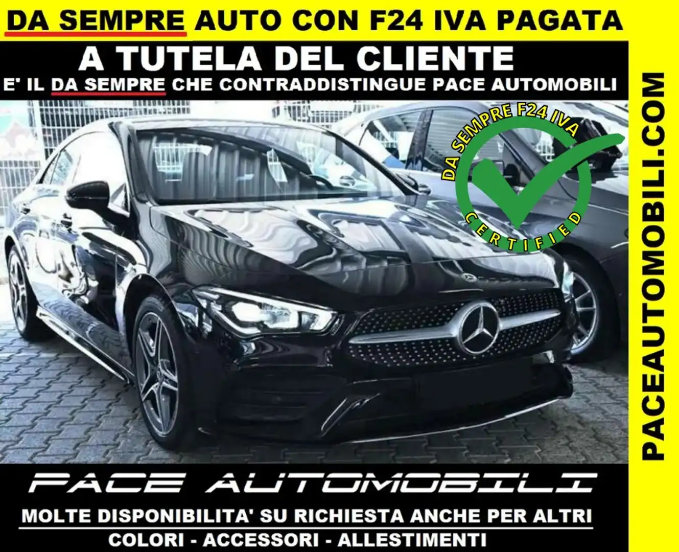 Mercedes-Benz CLA 220 AMG PREMIUM 18" MBUX WIDESCREEN TETTO PANORAMA LED Nero - 1
