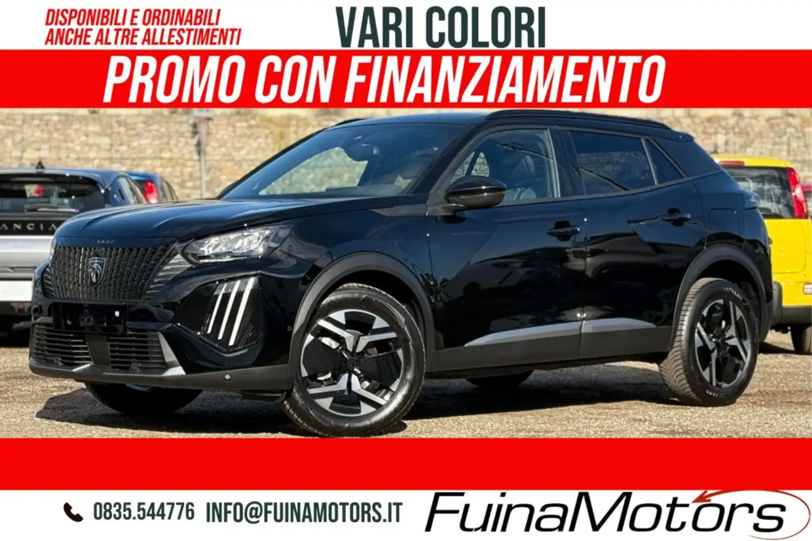 Peugeot 2008 Hybrid 145 e-DCS6 Allure NUOVO Schwarz - 2