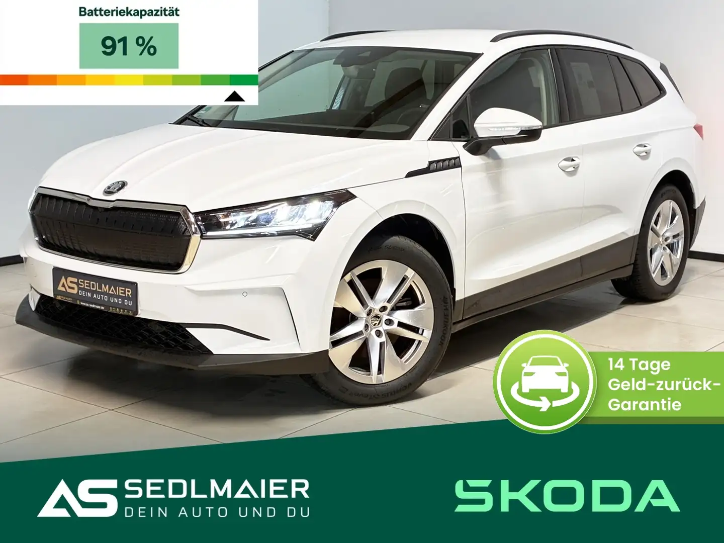 Skoda Enyaq 50 RCam|ACC|LenkHz|SHZ|NAV|CarPlay|LED Weiß - 1