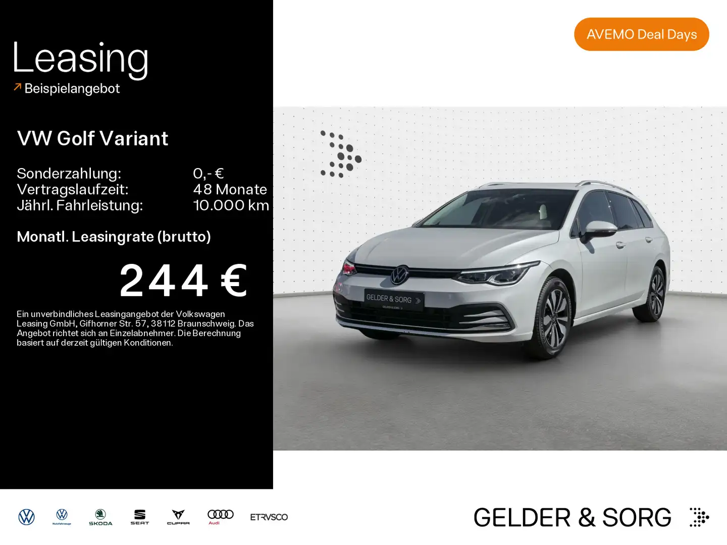 Volkswagen Golf Variant Life 1.0 TSI RFK*LED*AHK*Digital Weiß - 1