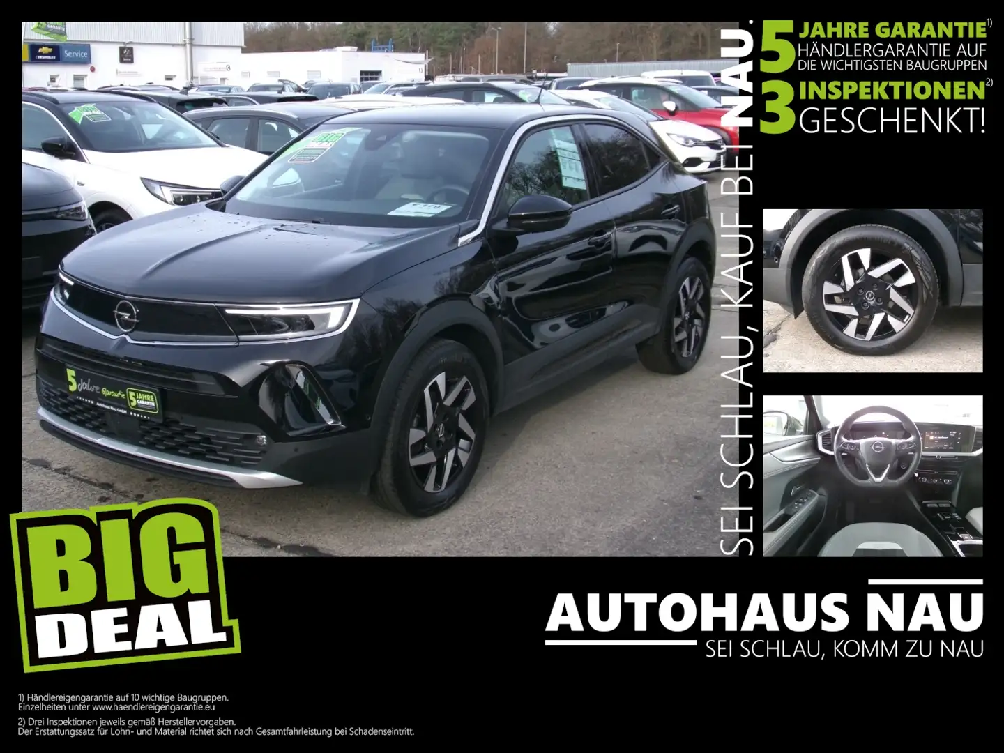 Opel Mokka Elegance 1.2 inkl. Inspektionspaket BigDeal Schwarz - 1