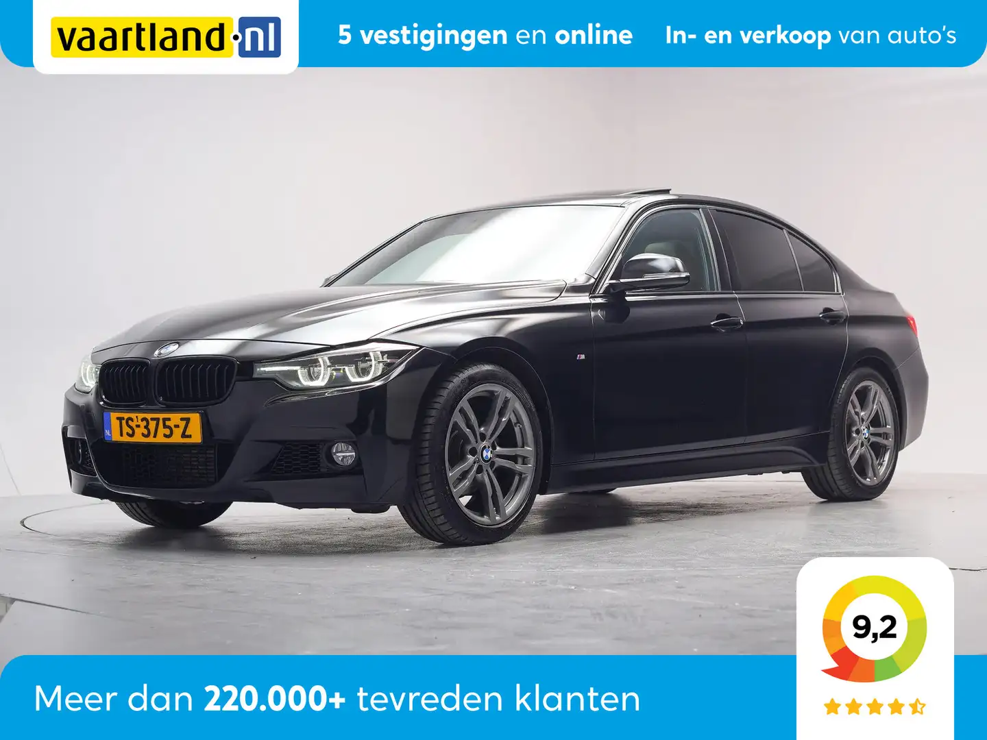 BMW 318 3-serie 318i M Sport Aut. [ Schuifdak Leder Navi p Schwarz - 1