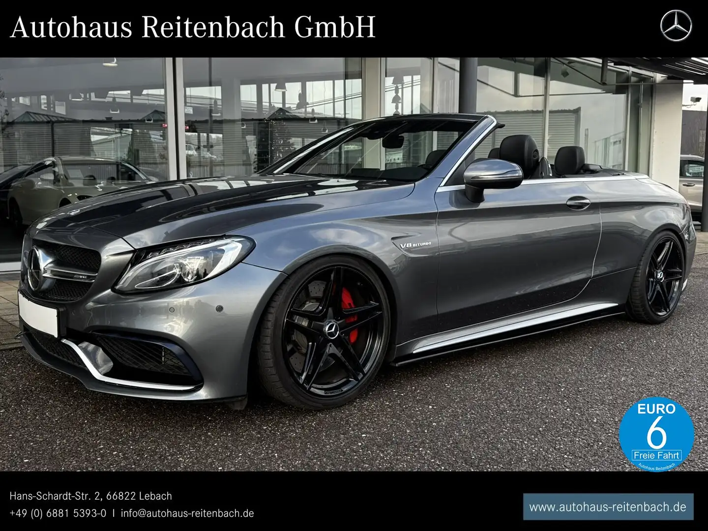 Mercedes-Benz C 63 AMG C63S CABRIOLET BURMEST+DISTR KAMERA+TOTWI+SPURHA Grau - 1