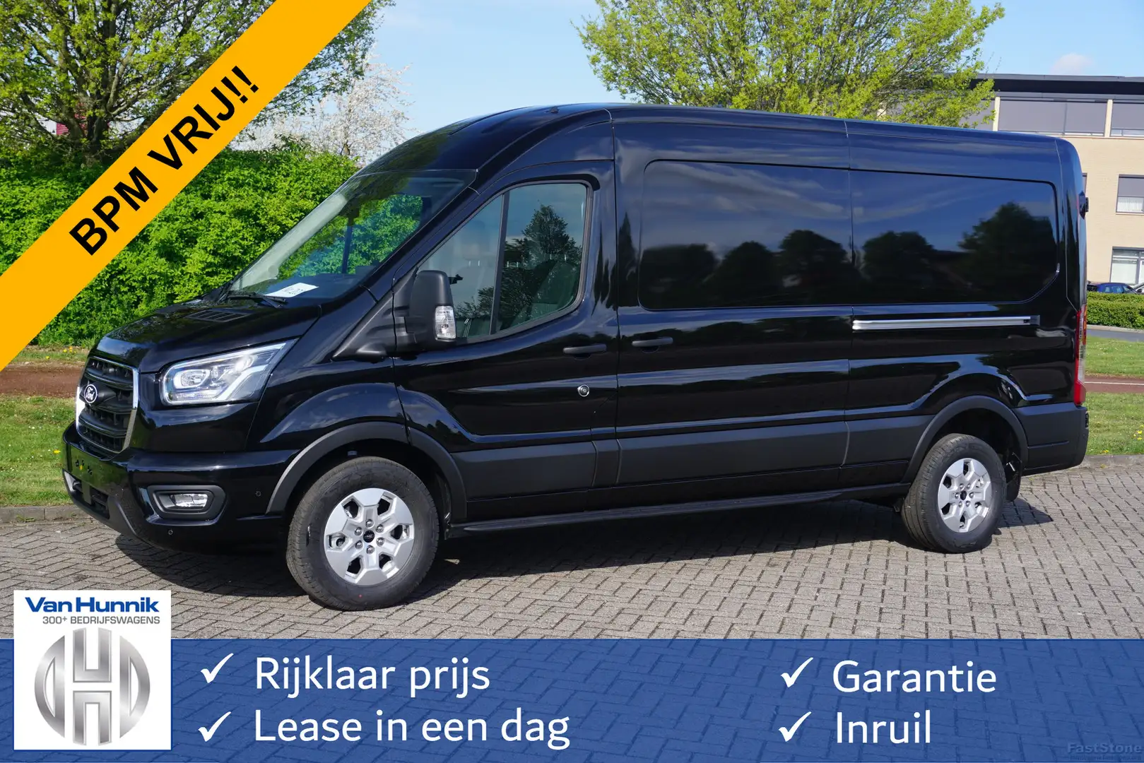Ford Transit 350L L3H2 Limited AUT-8 165PK BPM VRIJ Navi, Adap. Noir - 1