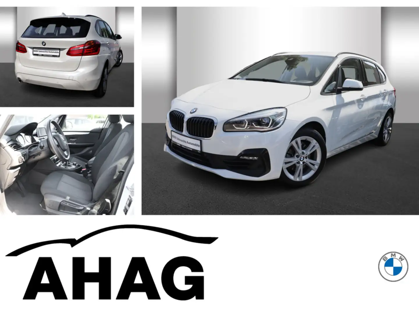 BMW 218 i Active Tourer Advantage Klimaaut. PDC Blanc - 1