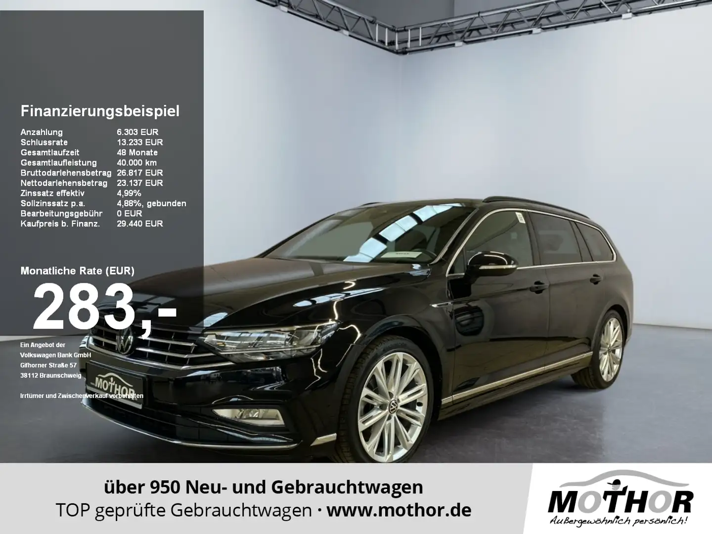 Volkswagen Passat Variant R-Line 2.0 TDI DSG ACC LED NAVI Schwarz - 1