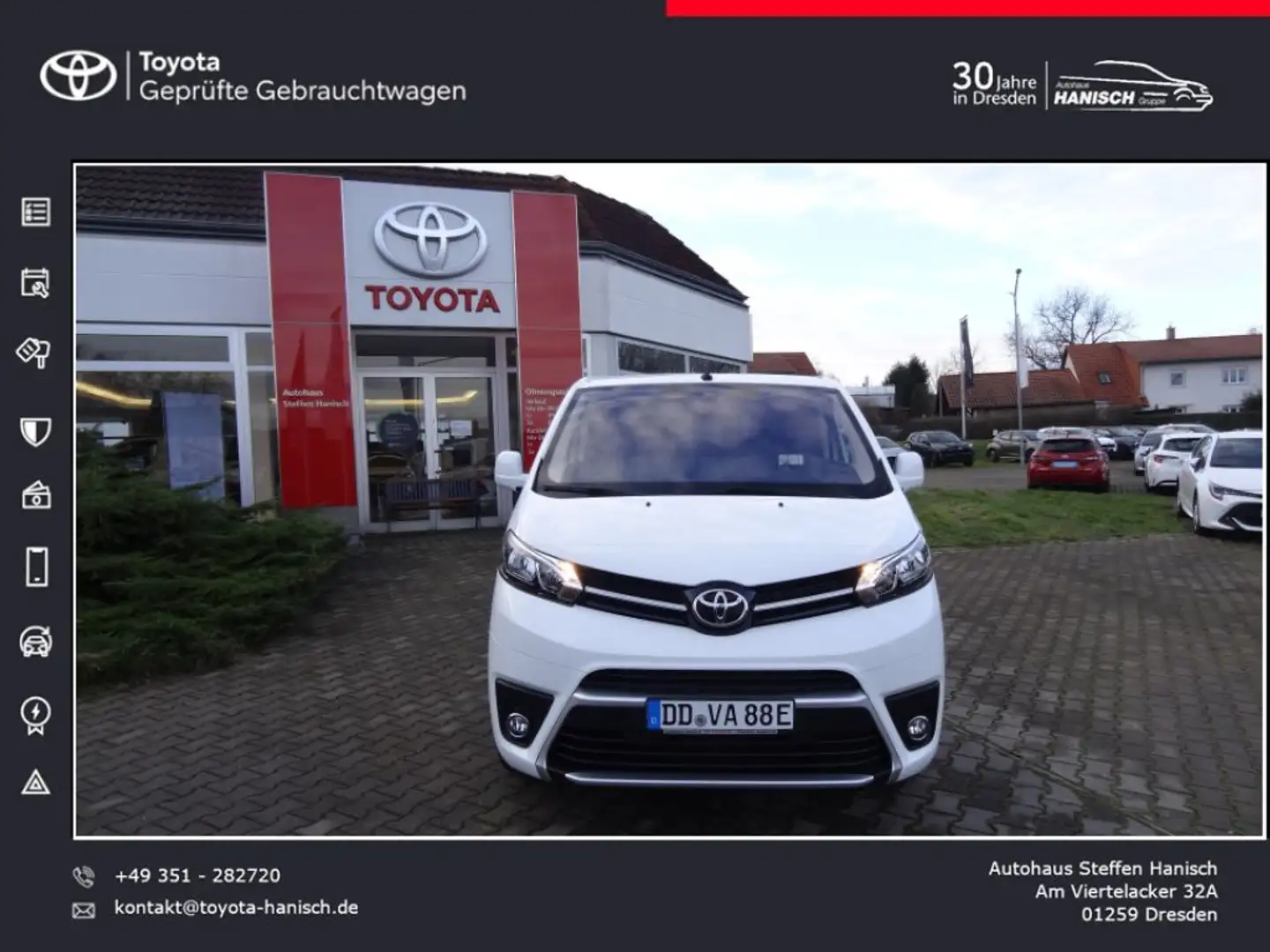Toyota Proace Electric (75 kWh) L2 (8-Si.) Verso Team D Weiß - 1
