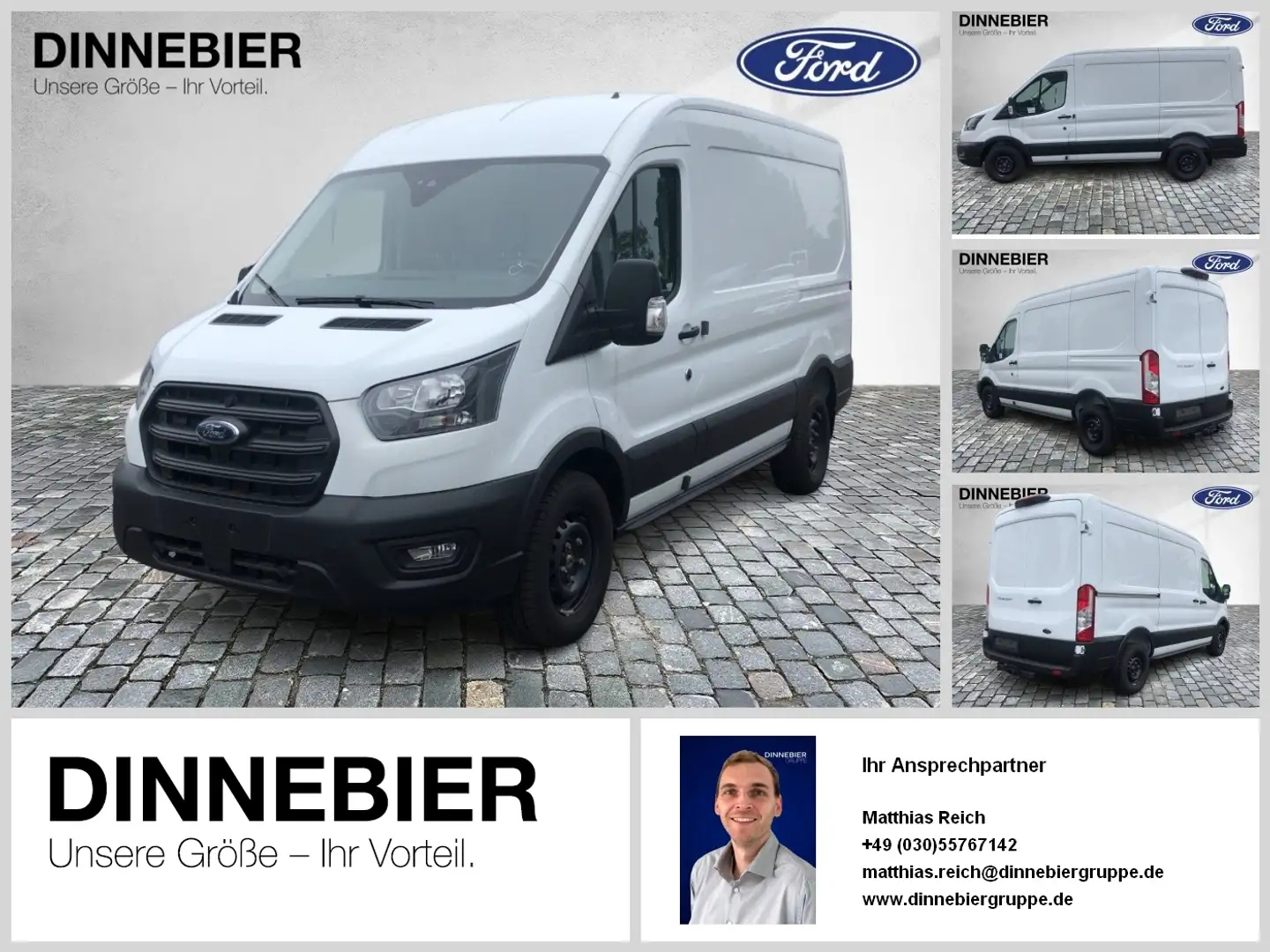 Ford Transit 330 L2 H2 Kasten LKW Trend 96 kW Blanc - 1