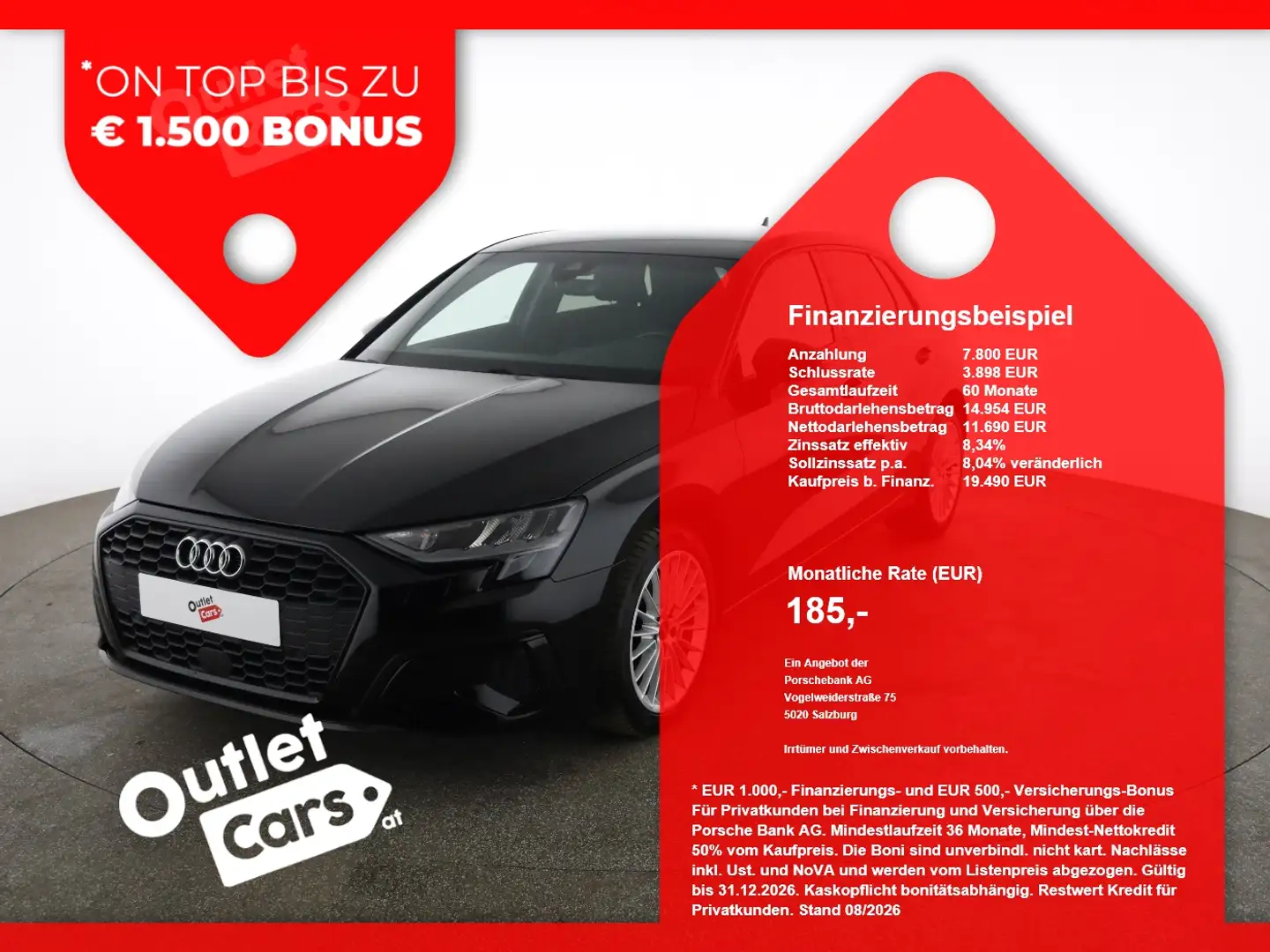 Audi A3 Sportback 30 2.0 TDI advanced ASSIST+NAVI+LM Schwarz - 1