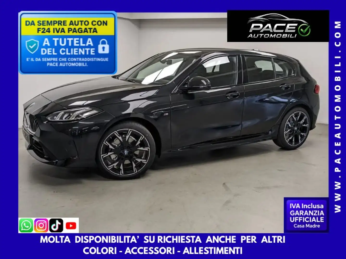 BMW 118 D NEW M SPORT M-SPORT MSPORT BLACK PACK LED F1 Noir - 1