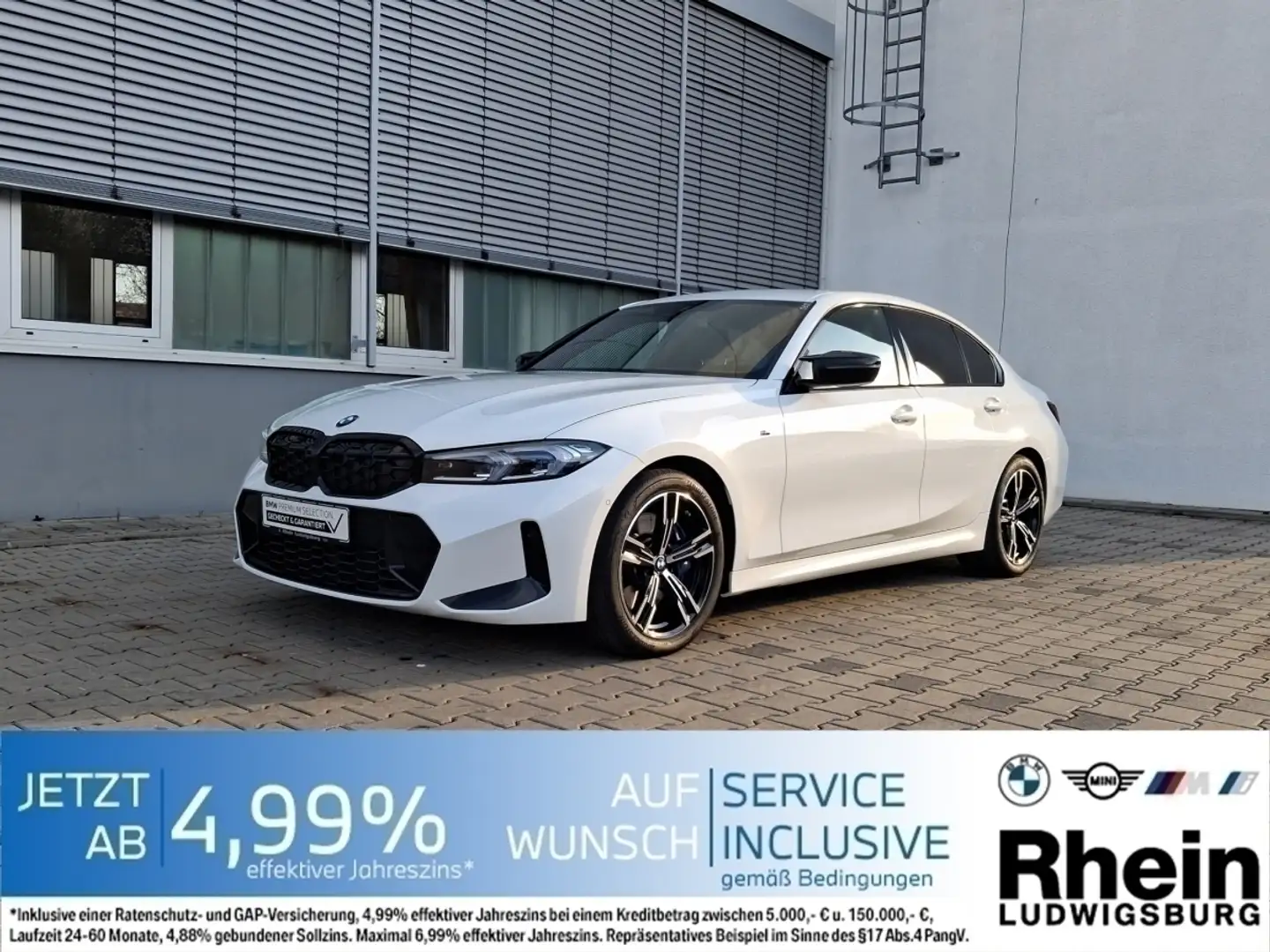 BMW 340 MiA xDr. Lim Navi LED HarmKard DrivAss RüKam Weiß - 1