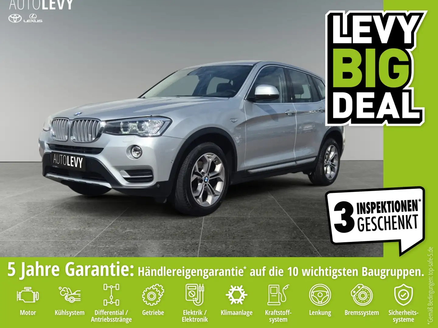 BMW X3 xDrive 28i xLine HeadUp*LED*Allrad*Keyless*AHK Silver - 1