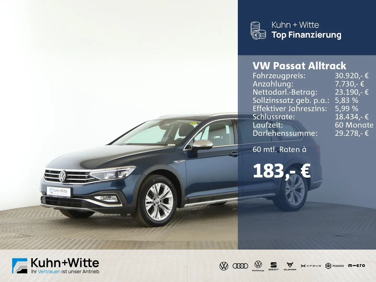 Volkswagen Passat Alltrack Passat Variant Alltrack 2.0 TDI 4Motion *ACC*Mat Blauw - 1