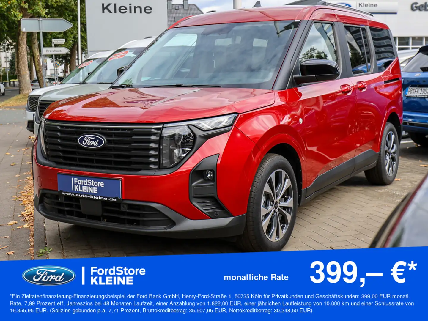 Ford Tourneo Courier Titanium 1.0 EcoBoost Piros - 1