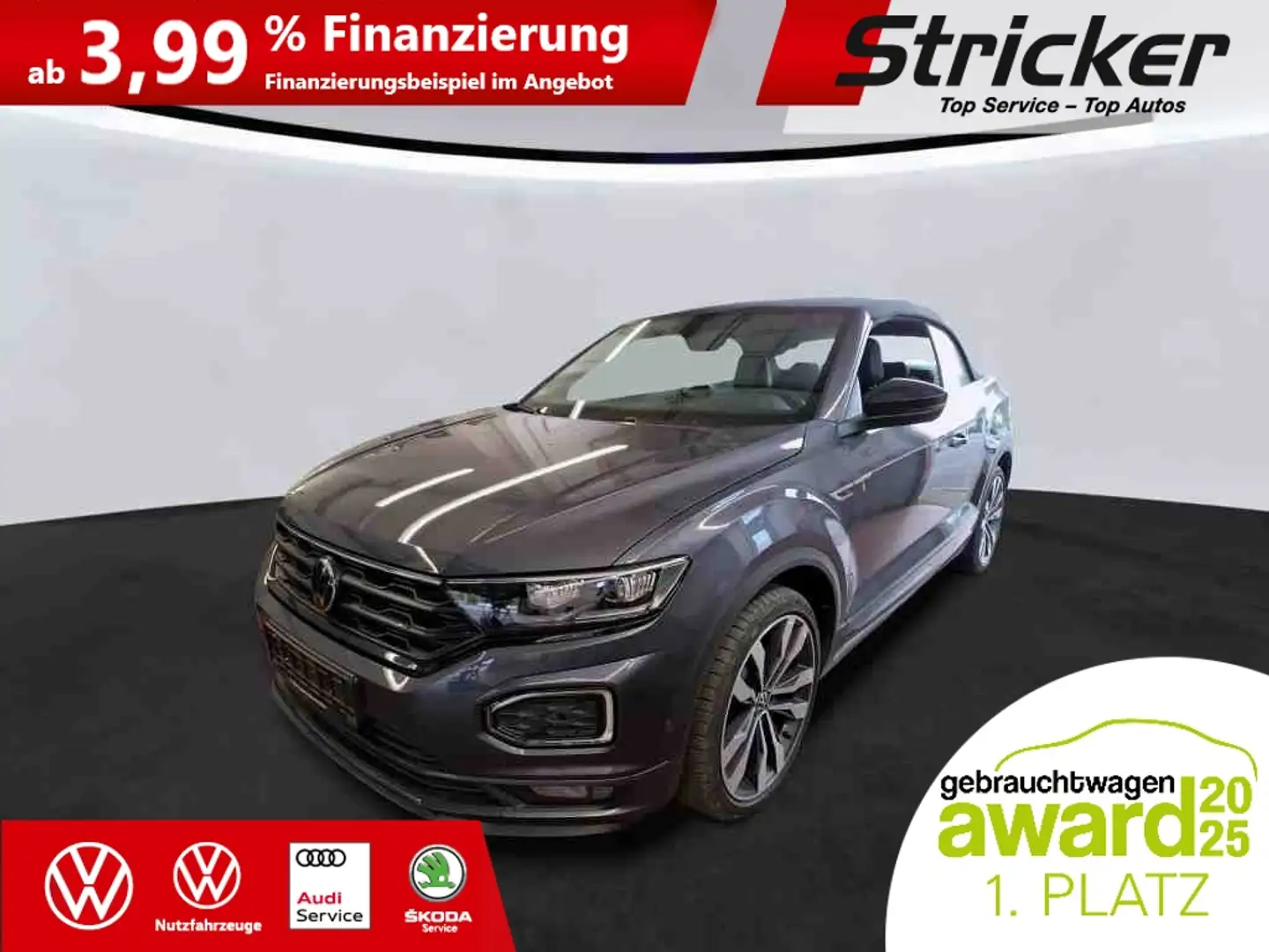 Volkswagen T-Roc Cabriolet R-Line 1.5TSI DSG 296,-ohne Anzahlung B Silber - 1