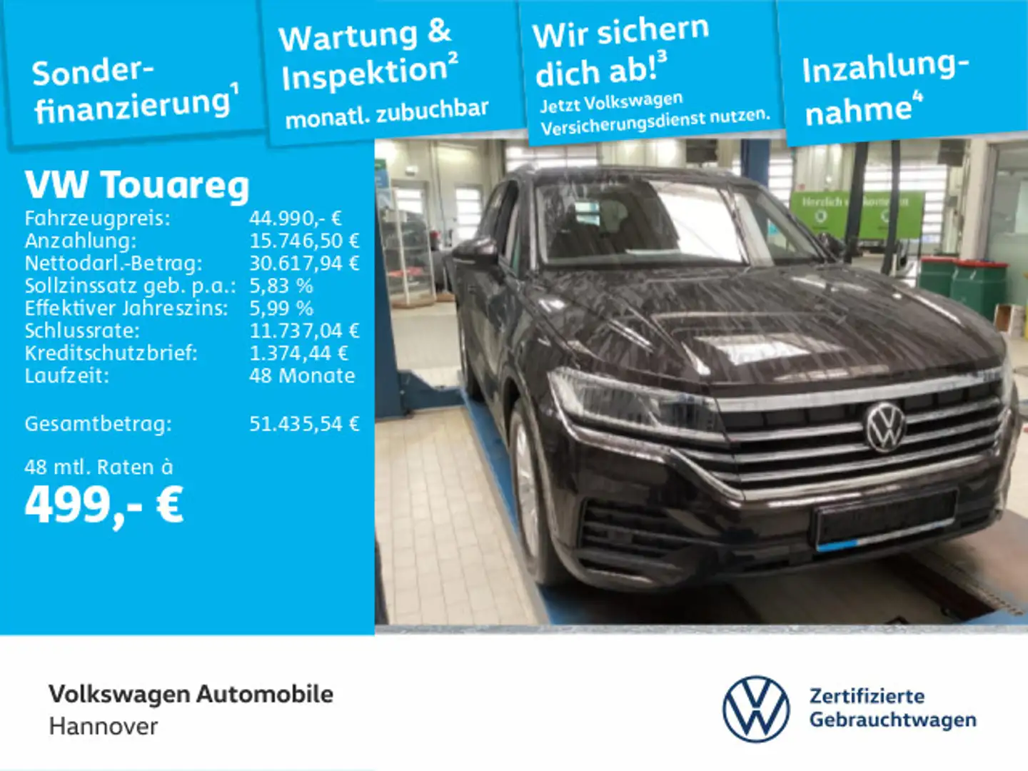 Volkswagen Touareg 3.0 V6 TDI 4Motion Navi AHK LED ACC DigC Braun - 1