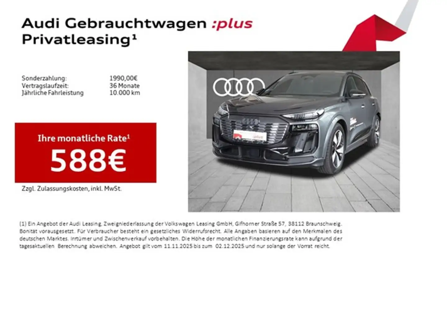 Audi Q6 e-tron quattro S line Pano B&O Matrix LED HuD Grau - 2