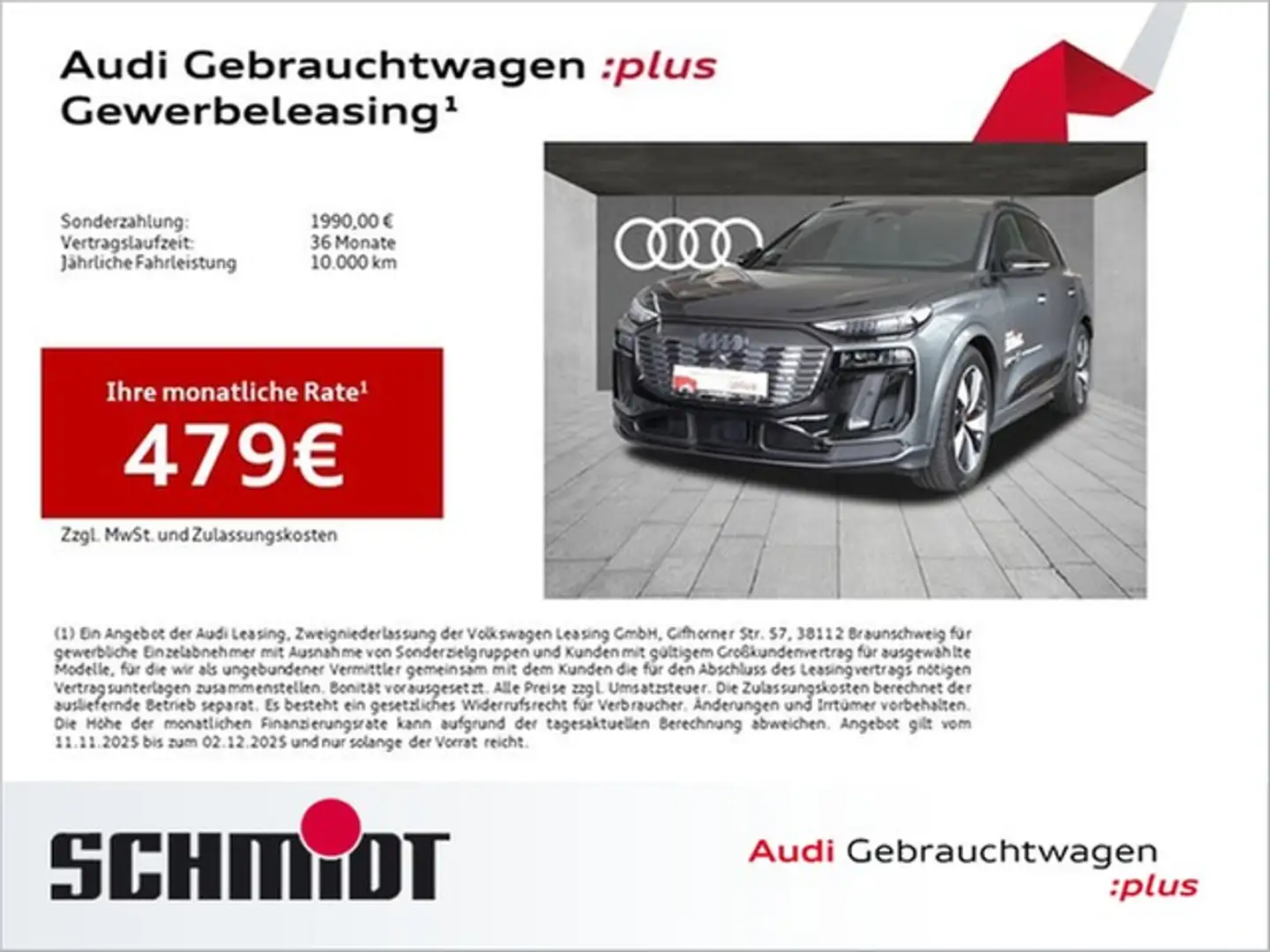 Audi Q6 e-tron quattro S line Pano B&O Matrix LED HuD Grau - 1