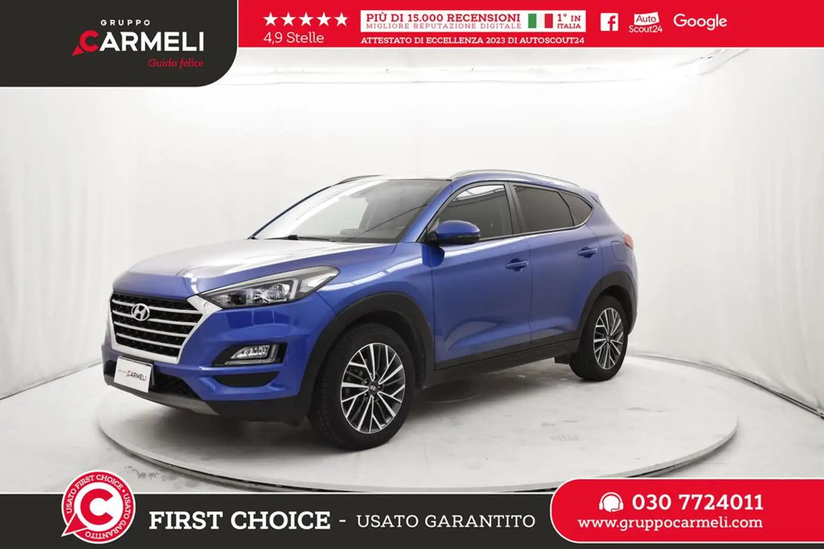 Hyundai TUCSON 1.6 crdi Xprime Safety Pack 2wd 115cv my20 Blu/Azzurro - 1