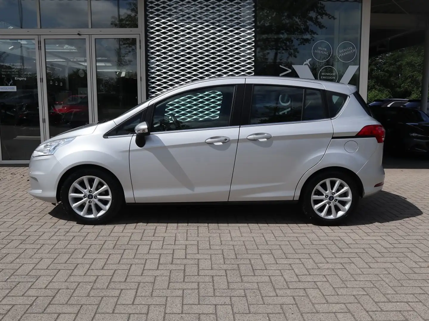 Ford B-Max 1.0 EcoBoost Titanium NAVI AHK 2x Schiebetür FSH S Silber - 2