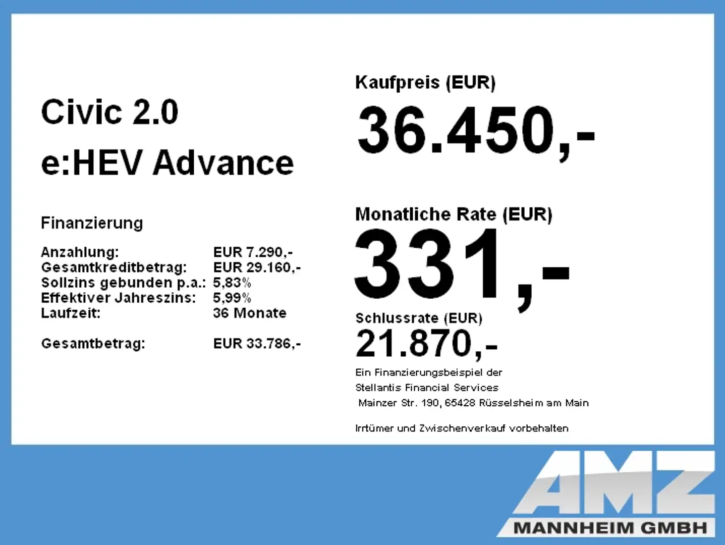 Honda Civic 2.0 e:HEV Advance ACC+LED+Navi+Schiebedach Rood - 2