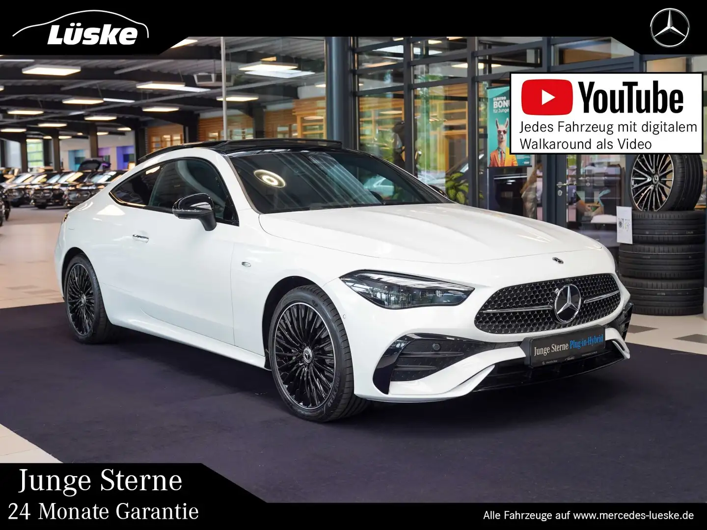 Mercedes-Benz CLE 300 CLE 300 e Coupé AMG Line Night Carbon 360° Pano Weiß - 1