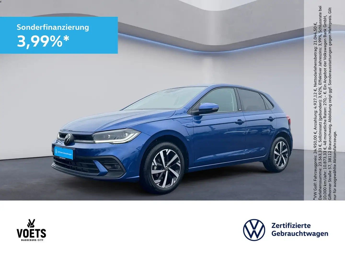 Volkswagen Polo 1.0 TSI Move DSG+NAVI+LED+AHK Blau - 1