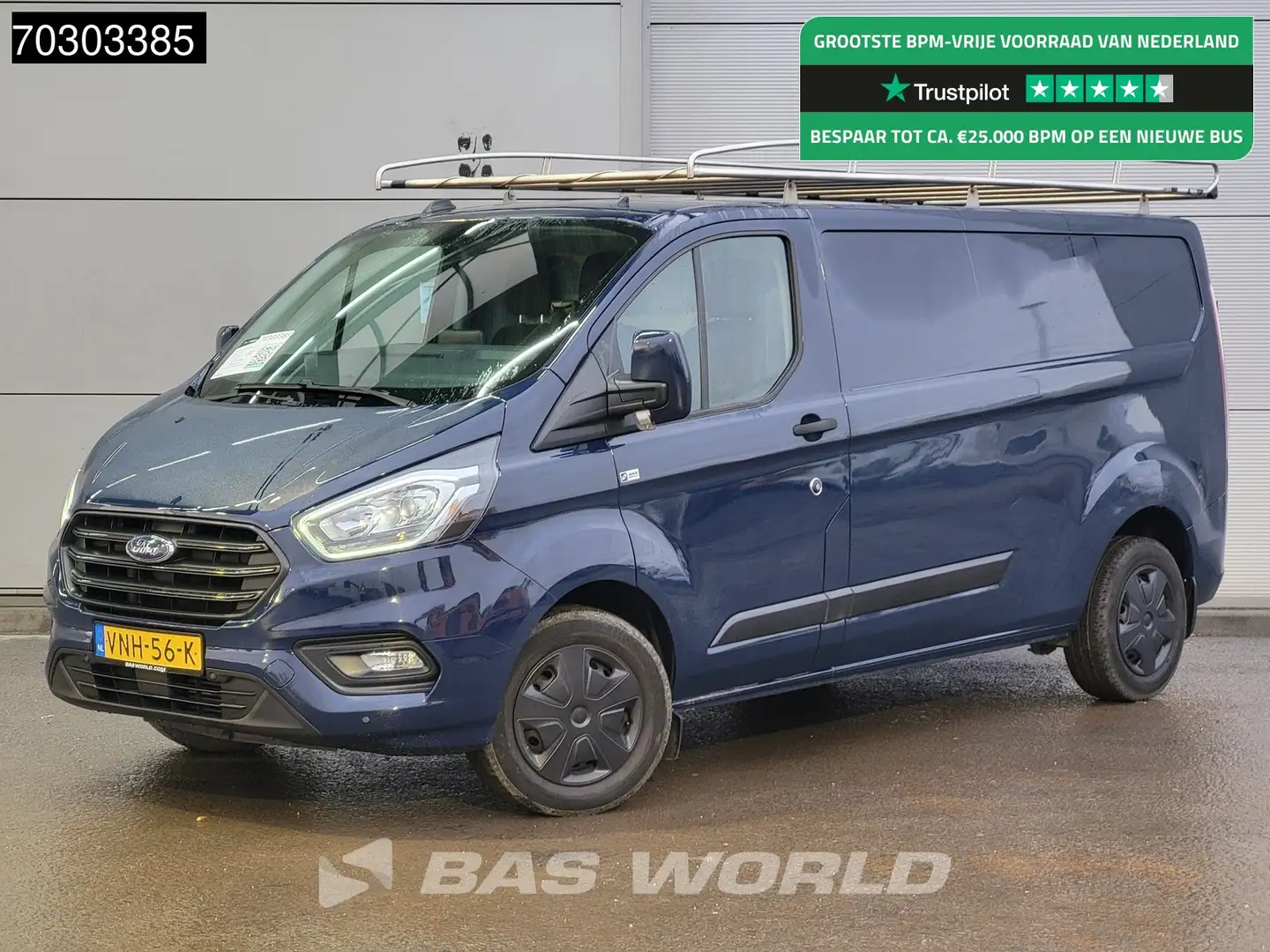 Ford Transit Custom 130PK Automaat L2H1 LED Xenon Airco Cruise Parkeer Bleu - 1