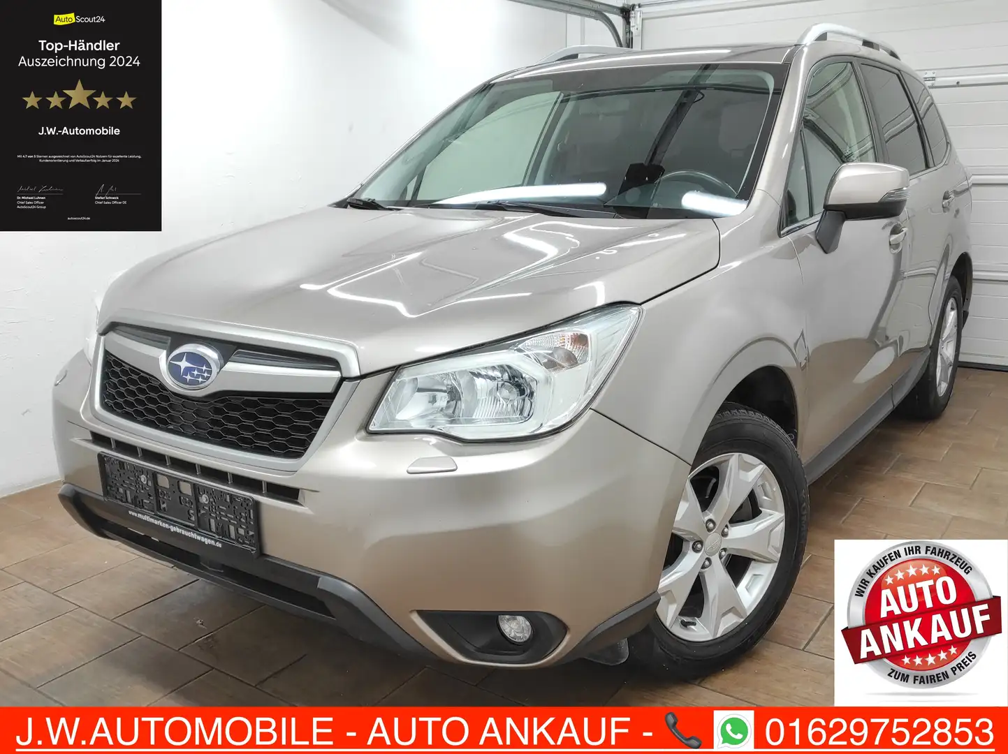Subaru Forester 2.0 D AUTOMATIK ALLRAD 4X4  XENON KLIMA EURO-6 AHK Silber - 1